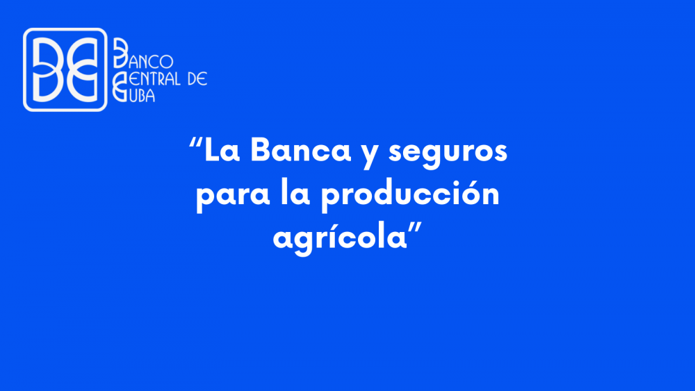 Imagen relacionada con la noticia :Sobre la banca, los créditos y los seguros en la producción agropecuaria